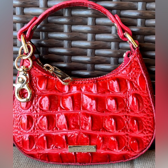 NWT Brahmin Lollie in RED EMBRACE Melbourne Micro Bag Wristlet